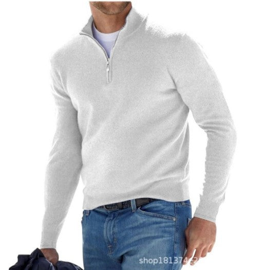 Pull Homme Hiver Quart-Zipper Confortable