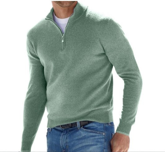 Pull Homme Hiver Quart-Zipper Confortable
