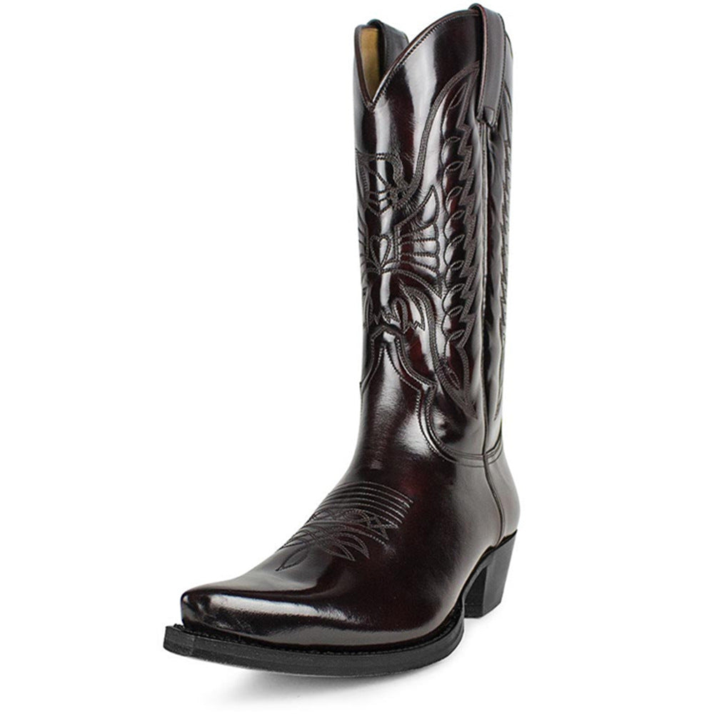 Bottes Cowboy Homme Cuir Durable Style Western Authentique 5