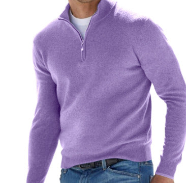 Pull Homme Hiver Quart-Zipper Confortable