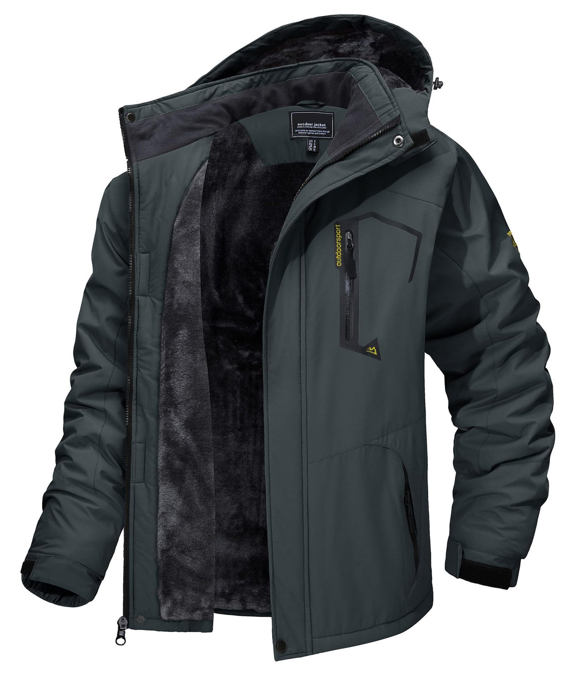 Veste de ski polaire à capuche pour hommes