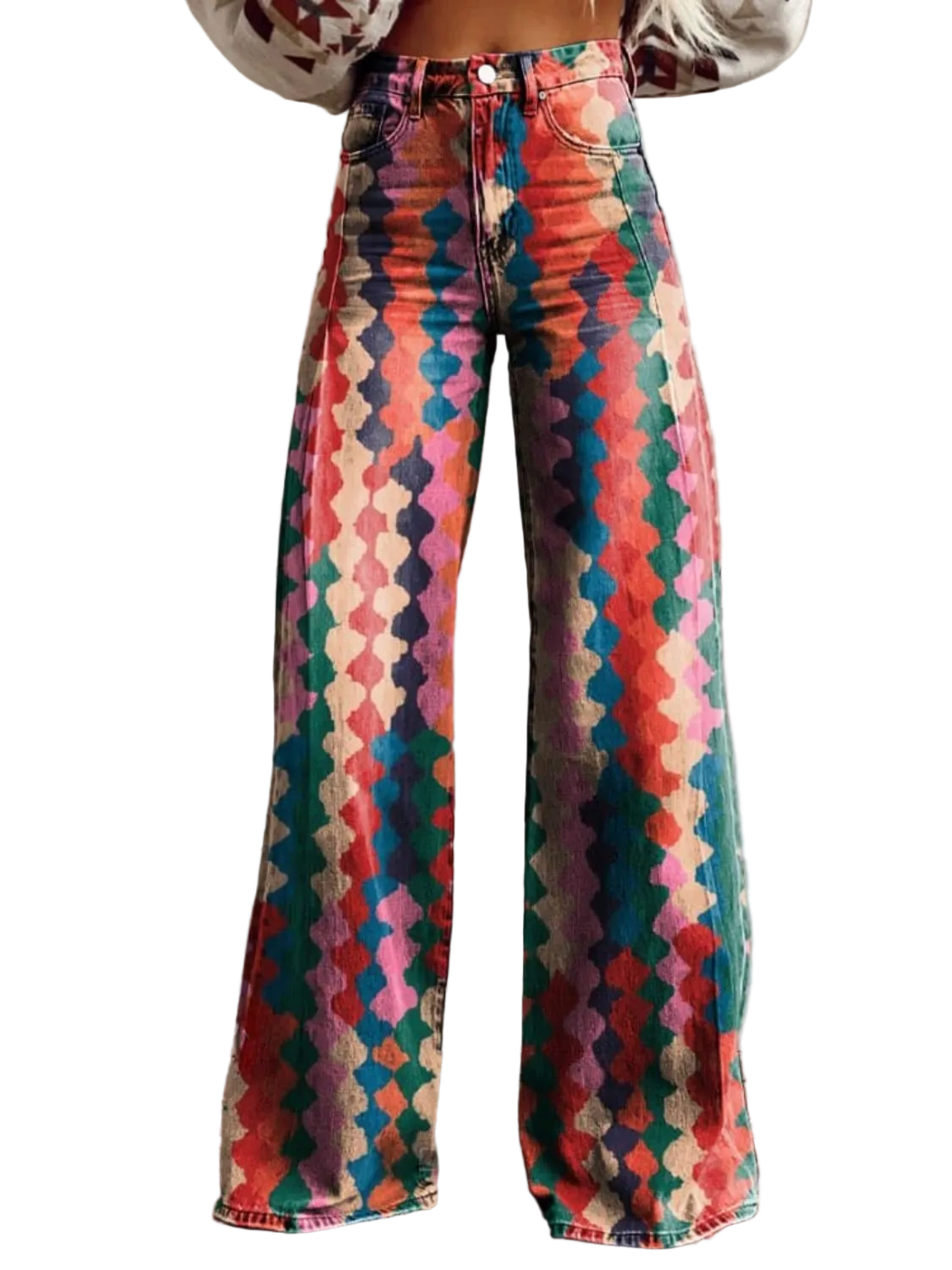 Pantalon Bohème Large pour Femmes 0
