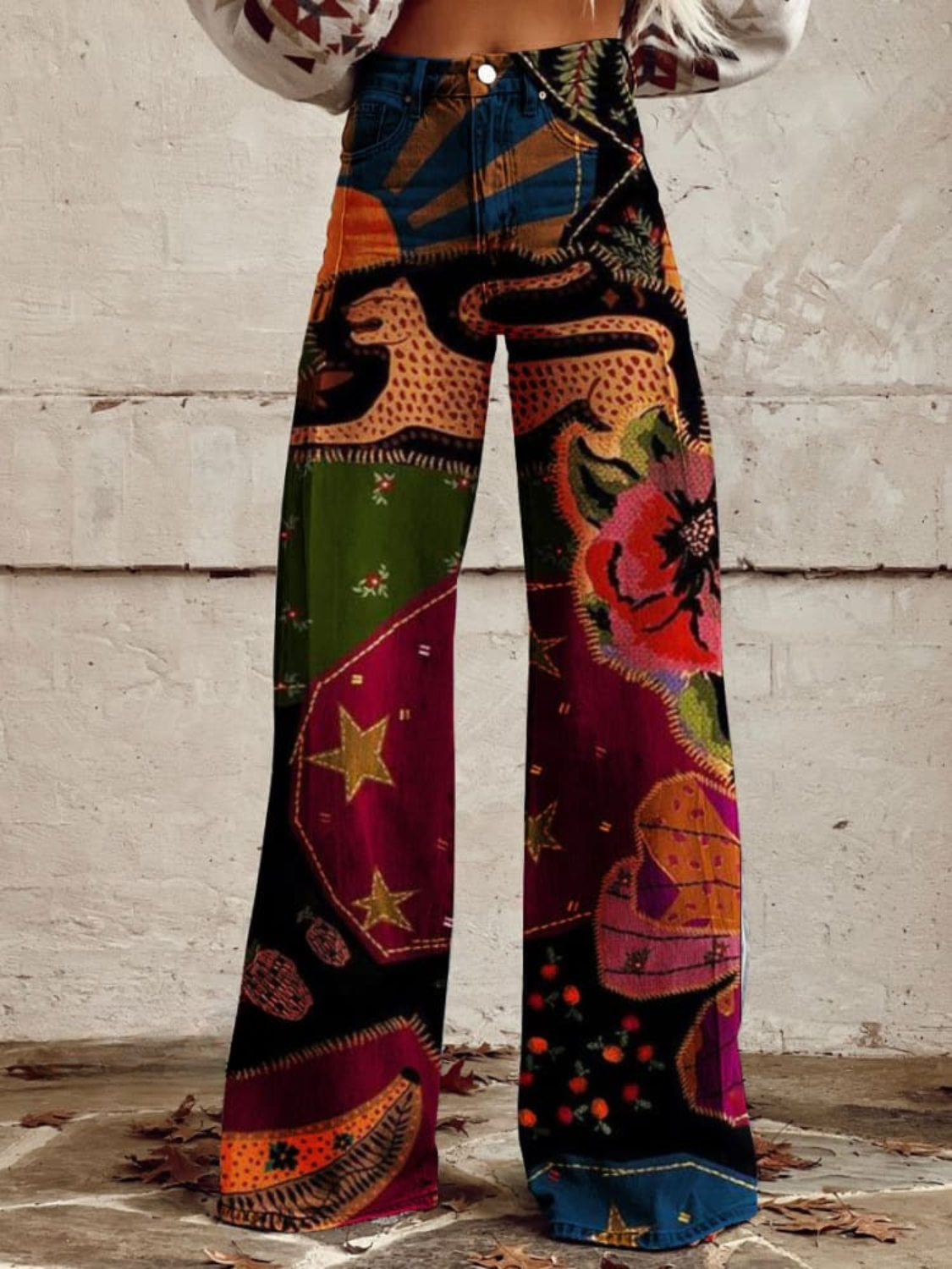 Pantalon Bohème Vintage Femme 1