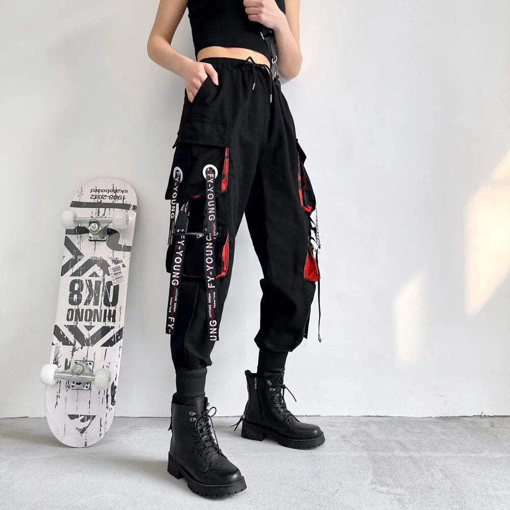 Pantalon Cargo Femme Taille Haute Pratique 0