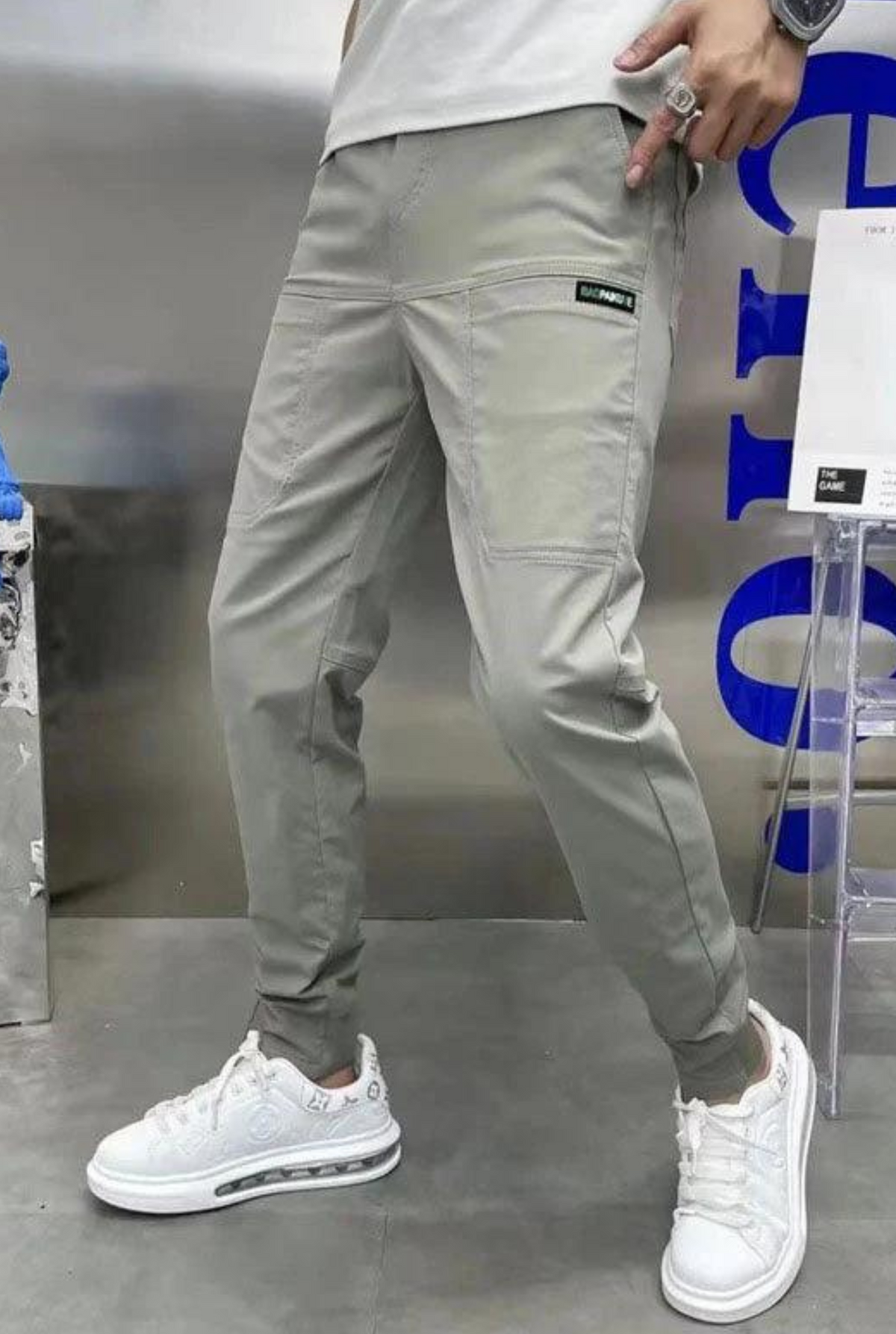 Pantalon Cargo Homme Confortable Tissu Stretch 4