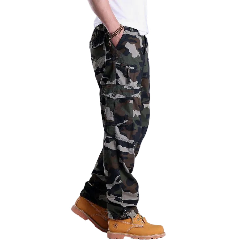 Pantalon Cargo Homme Décontracté avec Poches Pratiques 0
