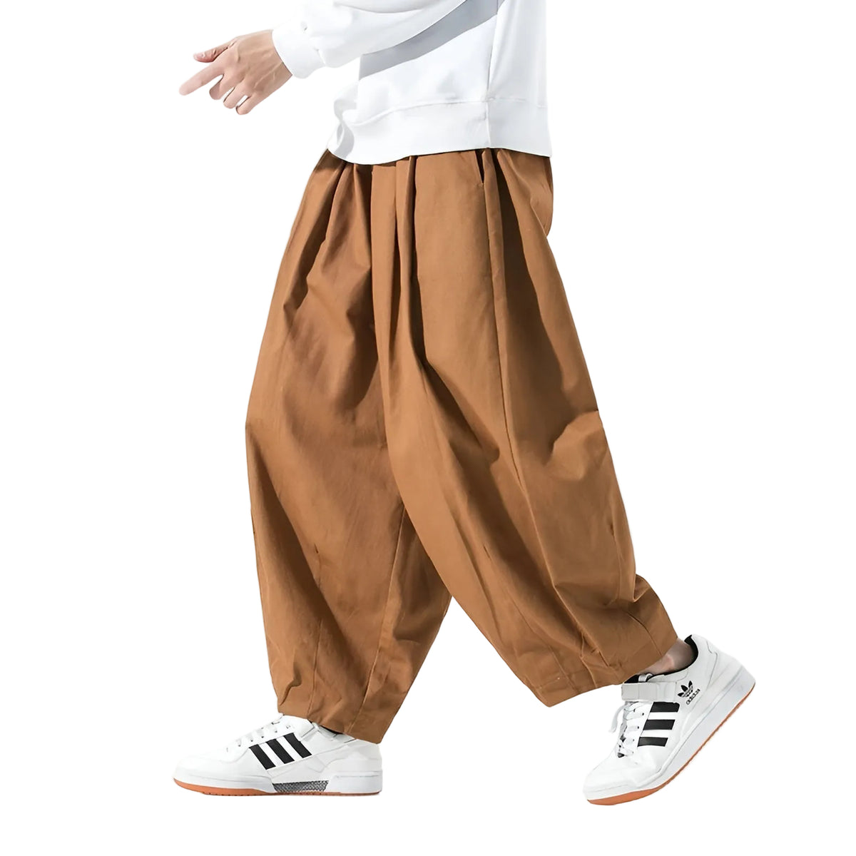 Pantalon Chino Homme Sarouel Ample Décontracté 0