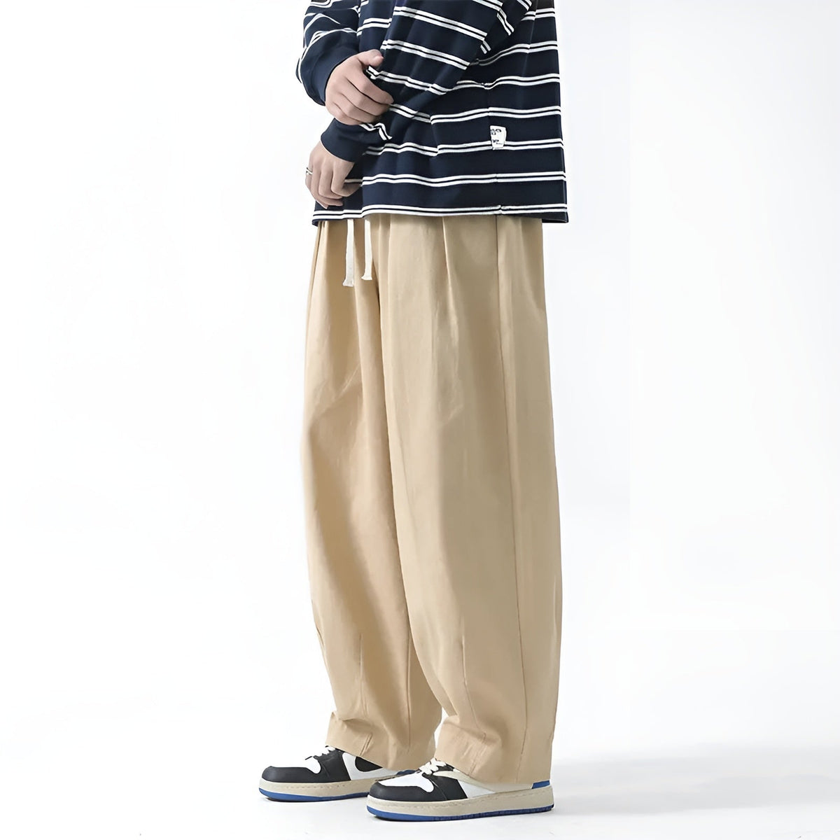 Pantalon Chino Homme Sarouel Ample Décontracté 7