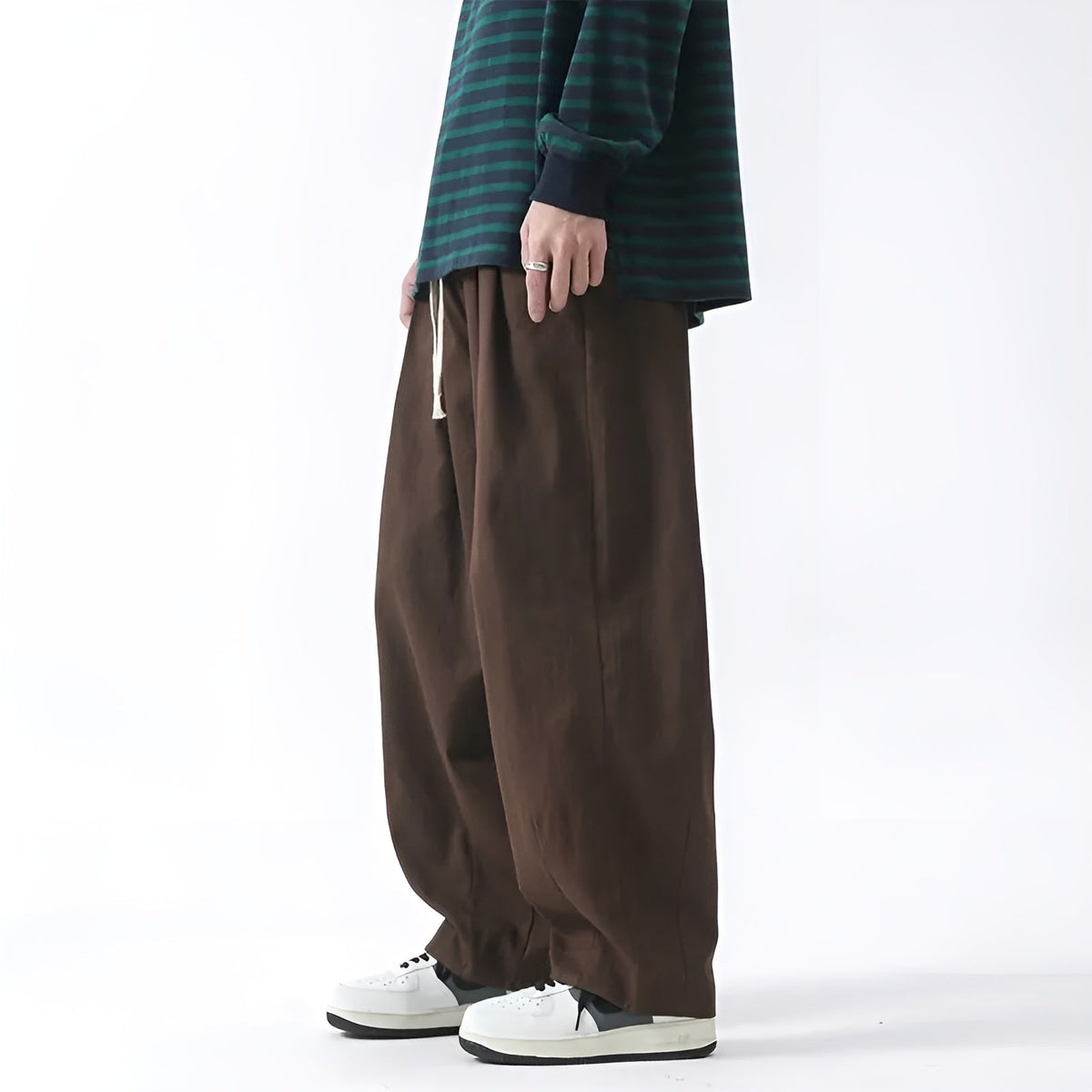 Pantalon Chino Homme Sarouel Ample Décontracté 8