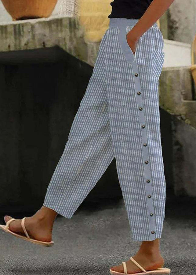 Pantalon Court Rayé pour Femme 0