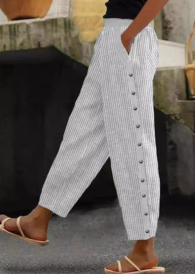 Pantalon Court Rayé pour Femme 1
