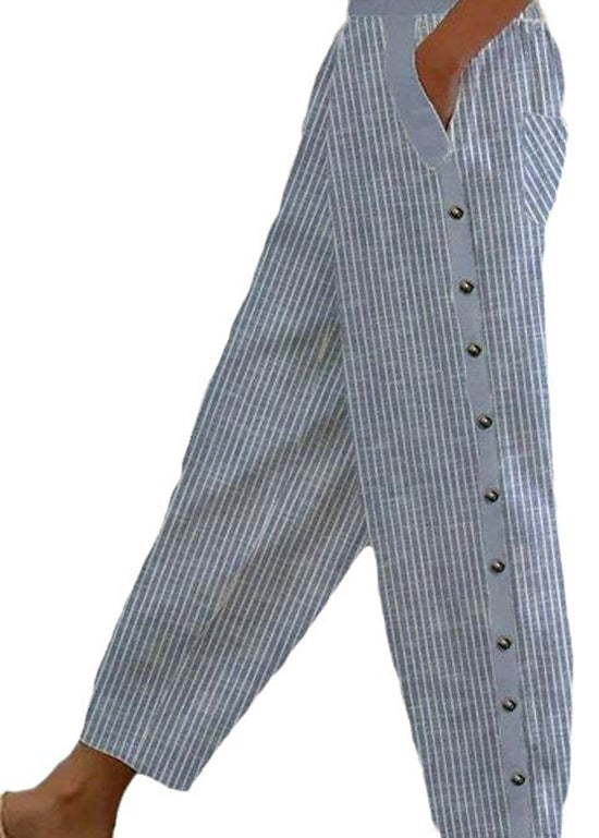 Pantalon Court Rayé pour Femme 4