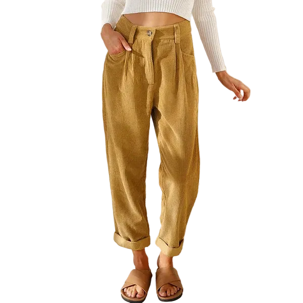 Pantalon Décontracté Femme Style Chic 0
