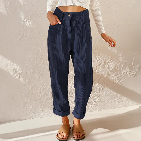 Pantalon Décontracté Femme Style Chic 4