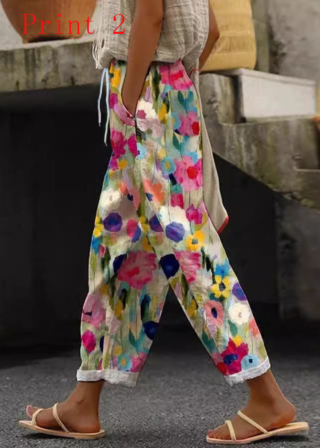 Pantalon Décontracté Imprimé pour Femmes 1
