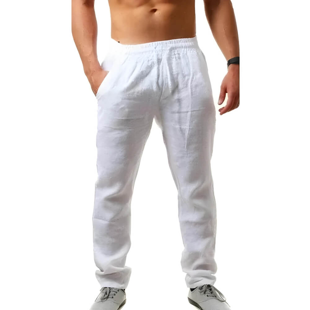 Pantalon Décontracté pour Hommes Style Lin 2