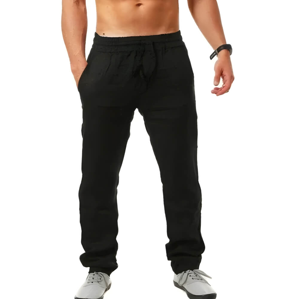 Pantalon Décontracté pour Hommes Style Lin 4