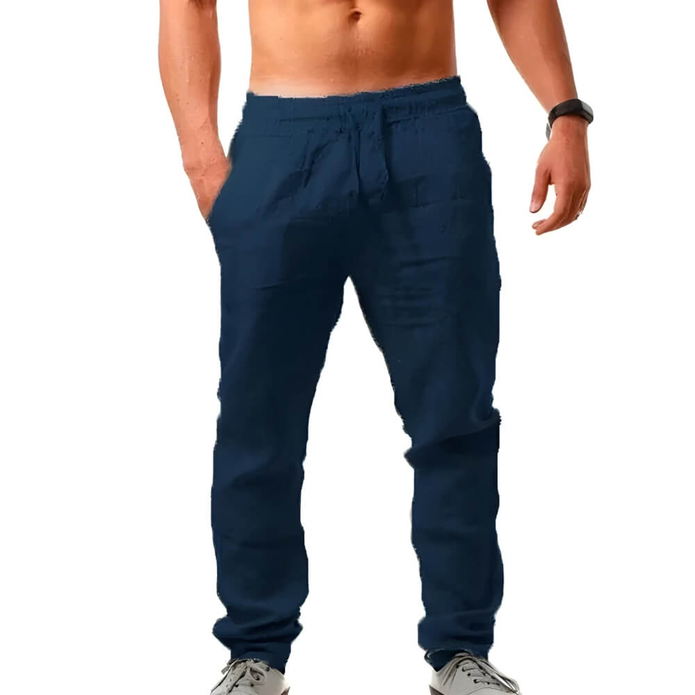 Pantalon Décontracté pour Hommes Style Lin 6