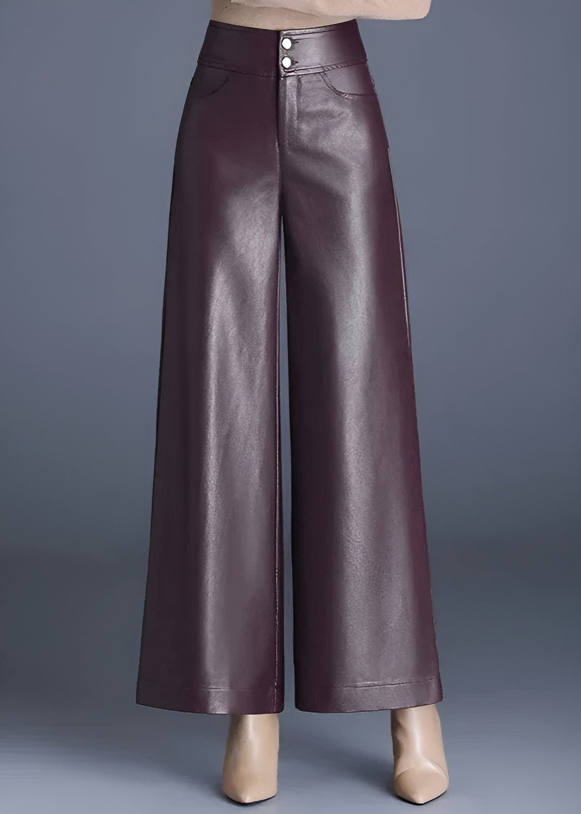 Pantalon Évasé Femme Taille Haute Chic 3