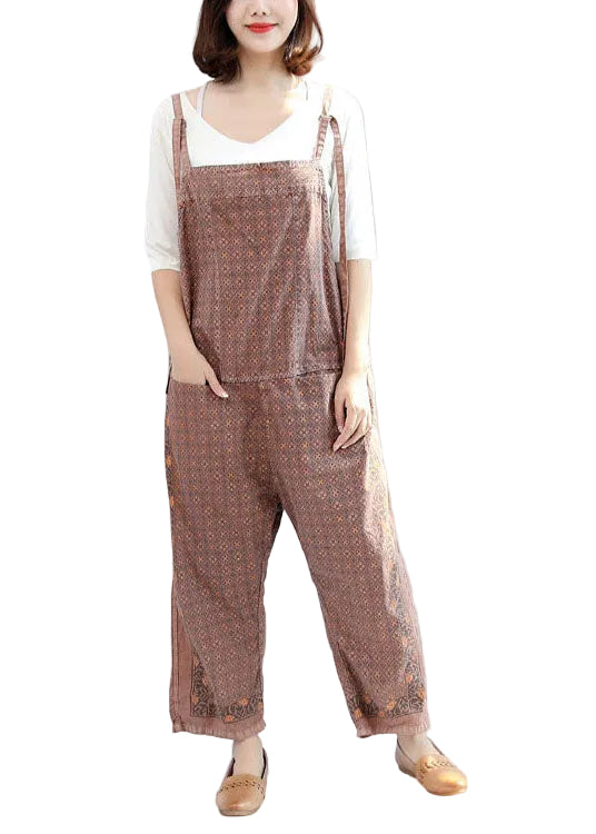 Pantalon Femme Automne Patchwork Imprimé Coupe Surdimensionnée 0