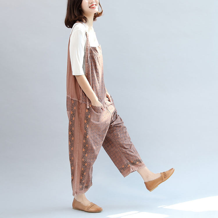 Pantalon Femme Automne Patchwork Imprimé Coupe Surdimensionnée 3