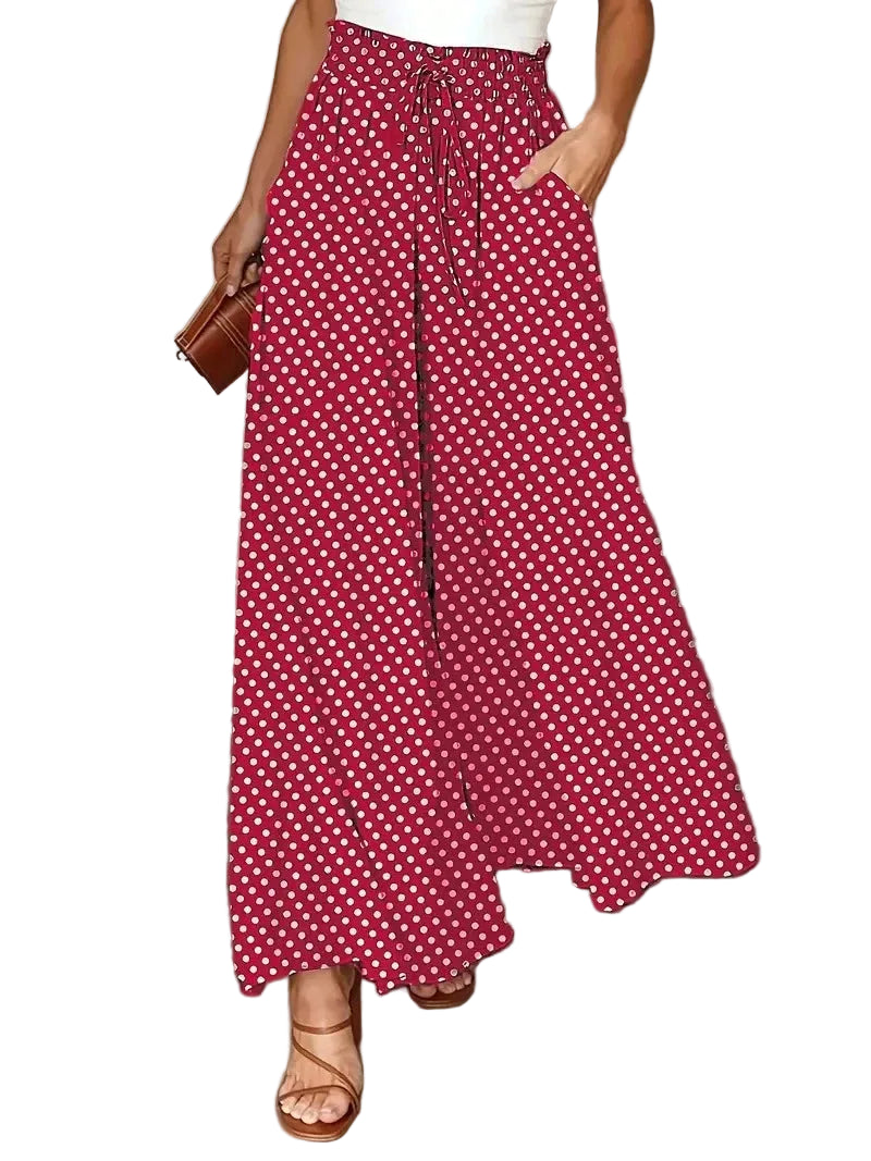 Pantalon Femme Bohème à Jambes Larges 1