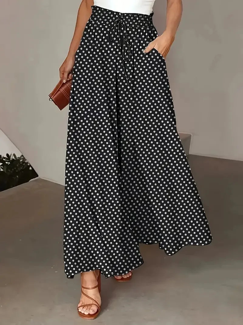 Pantalon Femme Bohème à Jambes Larges 7
