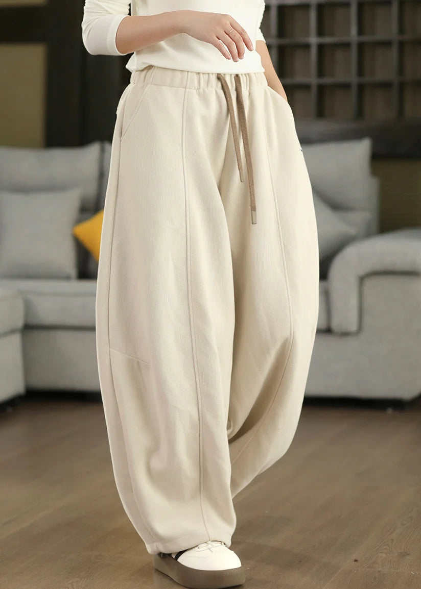 Pantalon Femme Coupe Ajustée Taille Élastique 0