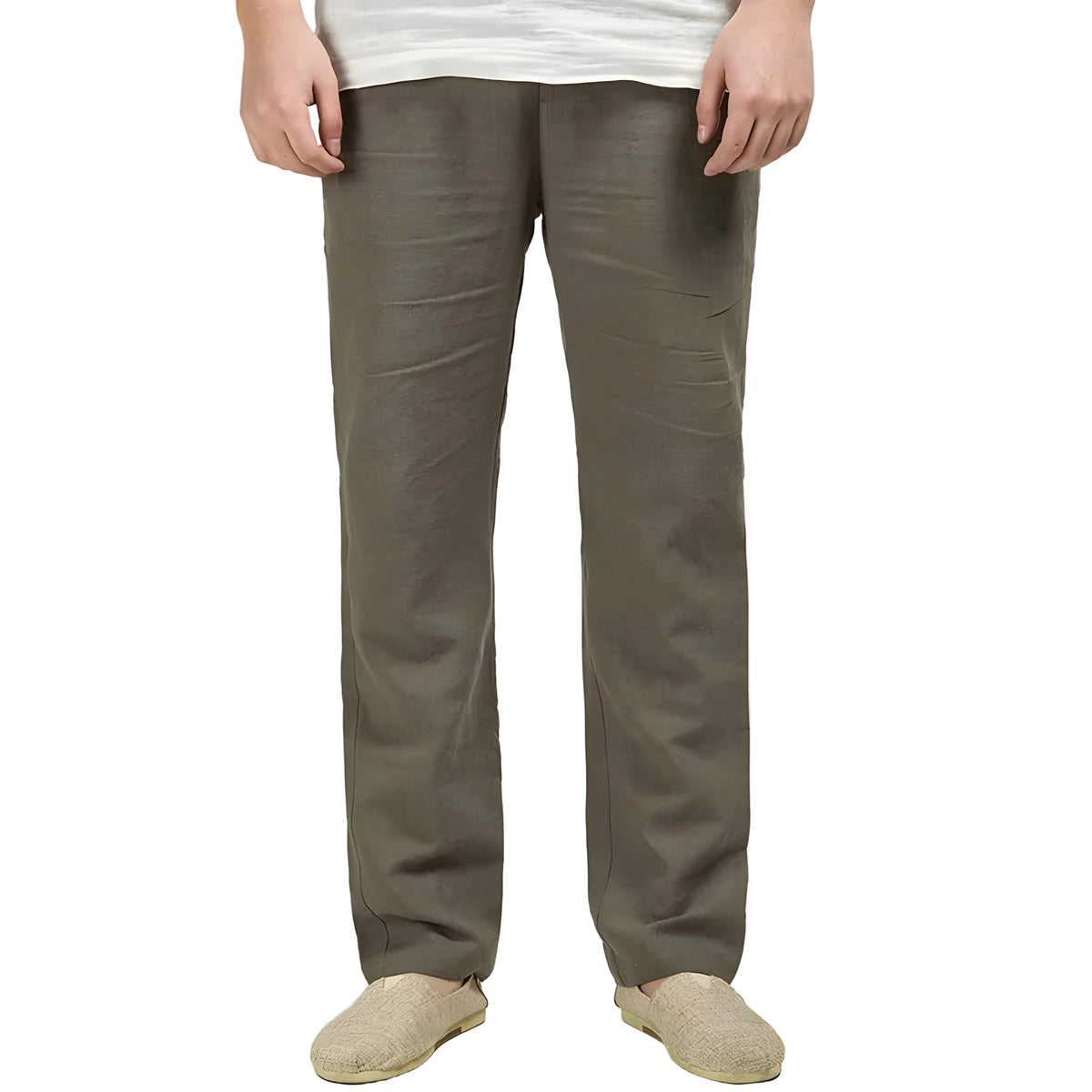 Pantalon Femme Coupe Droite Moderne Avec Poches Latérales 0