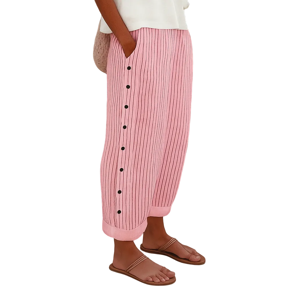 Pantalon Femme Décontracté avec Poches Latérales 3