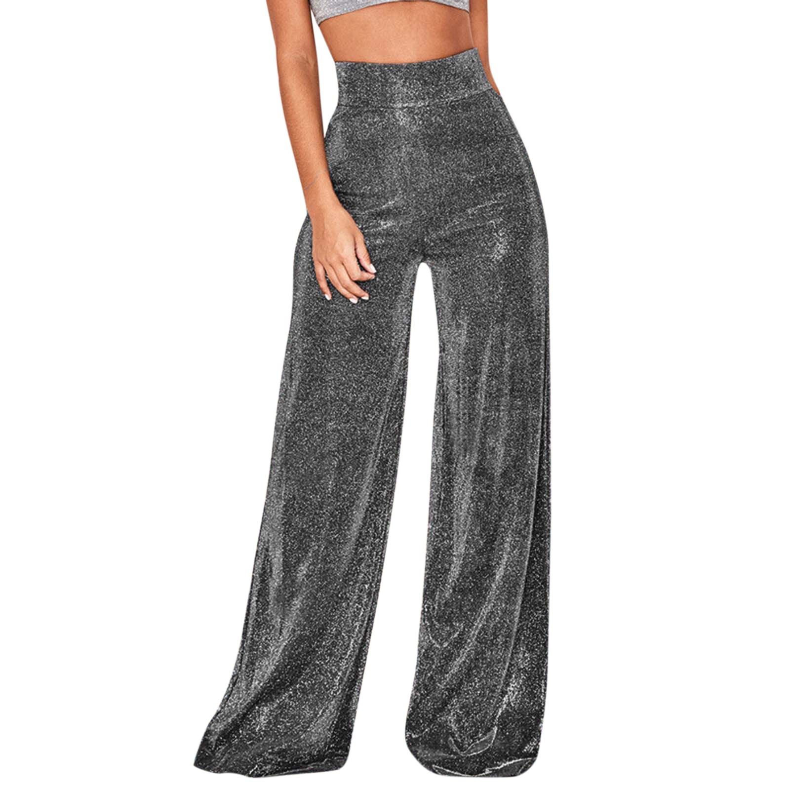 Pantalon Femme Évasé Chic à Paillettes 5