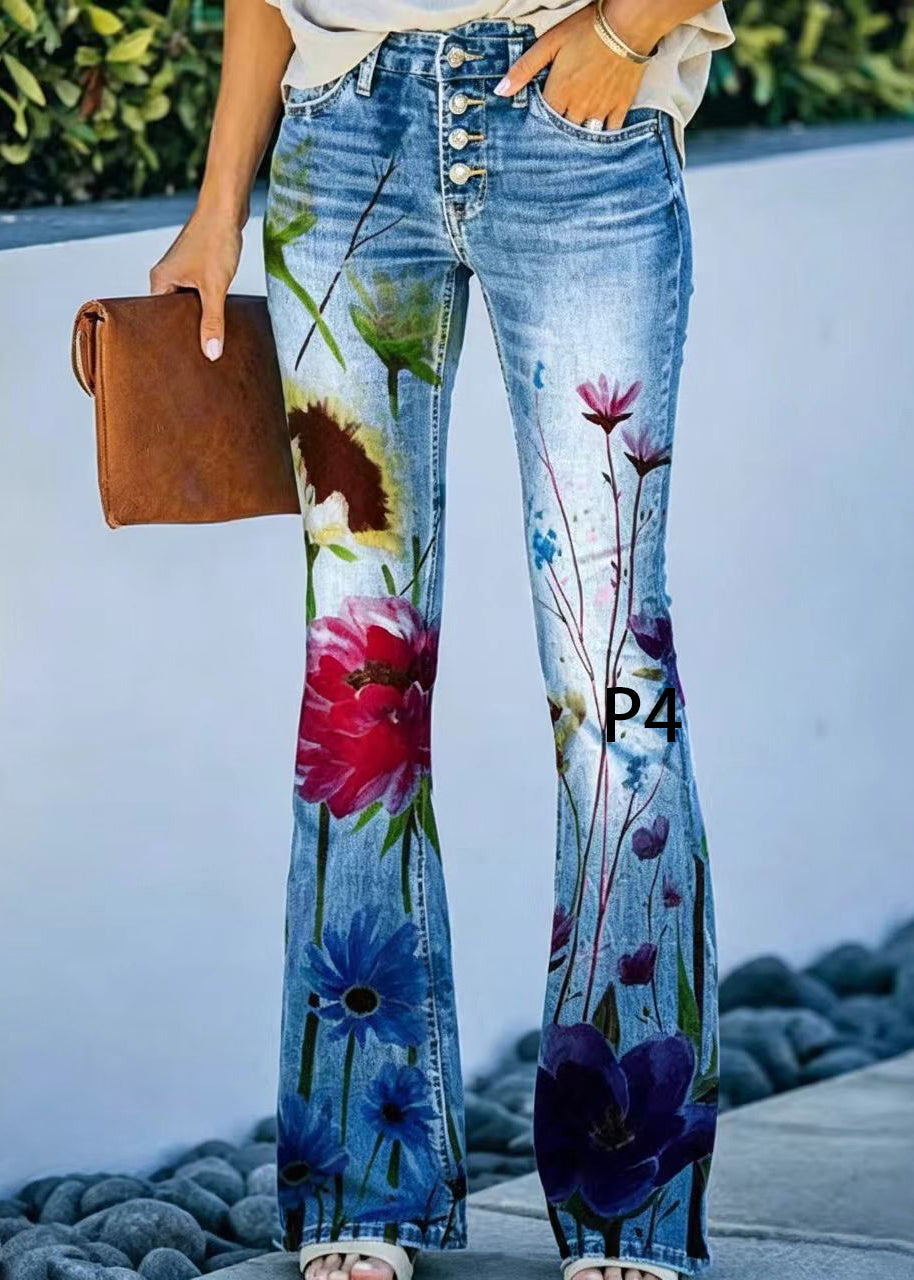 Pantalon Femme Évasé Taille Haute Style Moderne 3