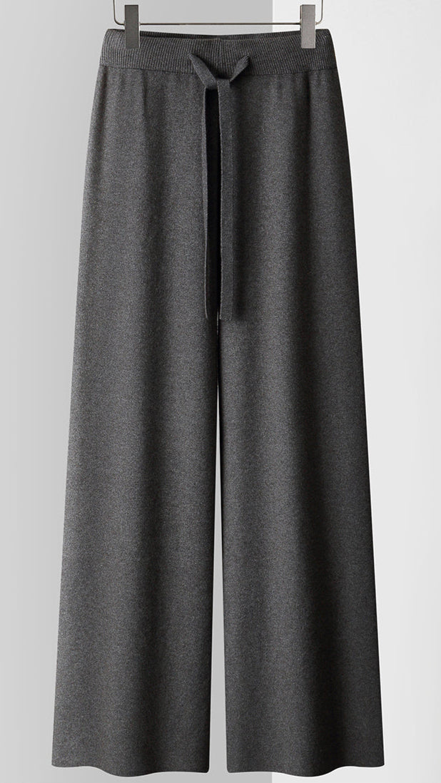 Pantalon Femme Fluide à Jambes Larges Ajustable 4