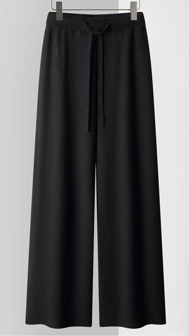 Pantalon Femme Fluide à Jambes Larges Ajustable 5