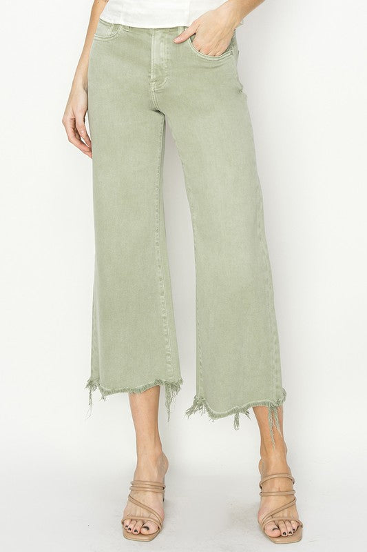 Pantalon Femme Large Taille Haute Fluide Tissu Léger 1