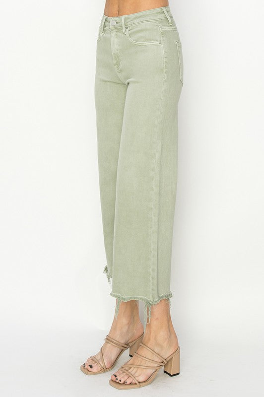 Pantalon Femme Large Taille Haute Fluide Tissu Léger 3
