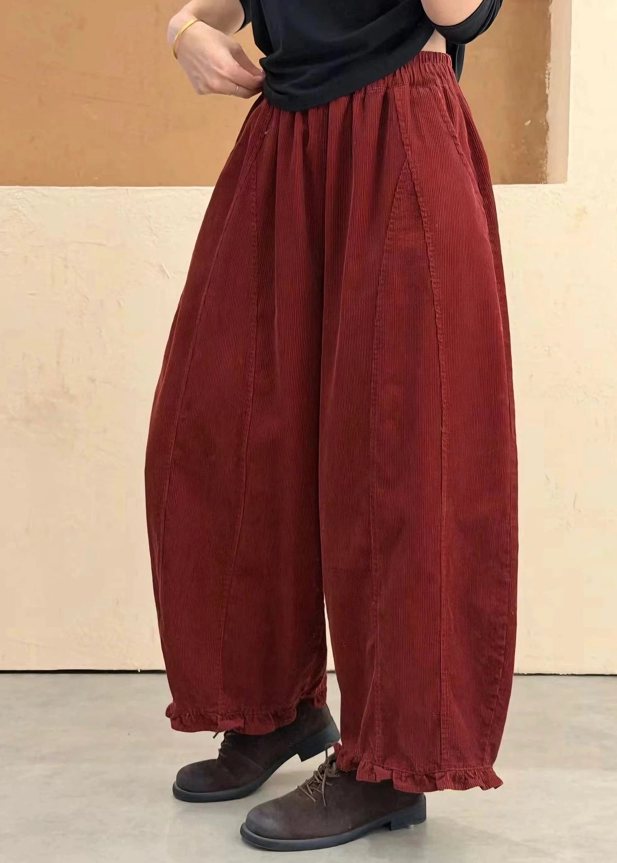 Pantalon Femme Patchwork à Poches Volants Automne 1