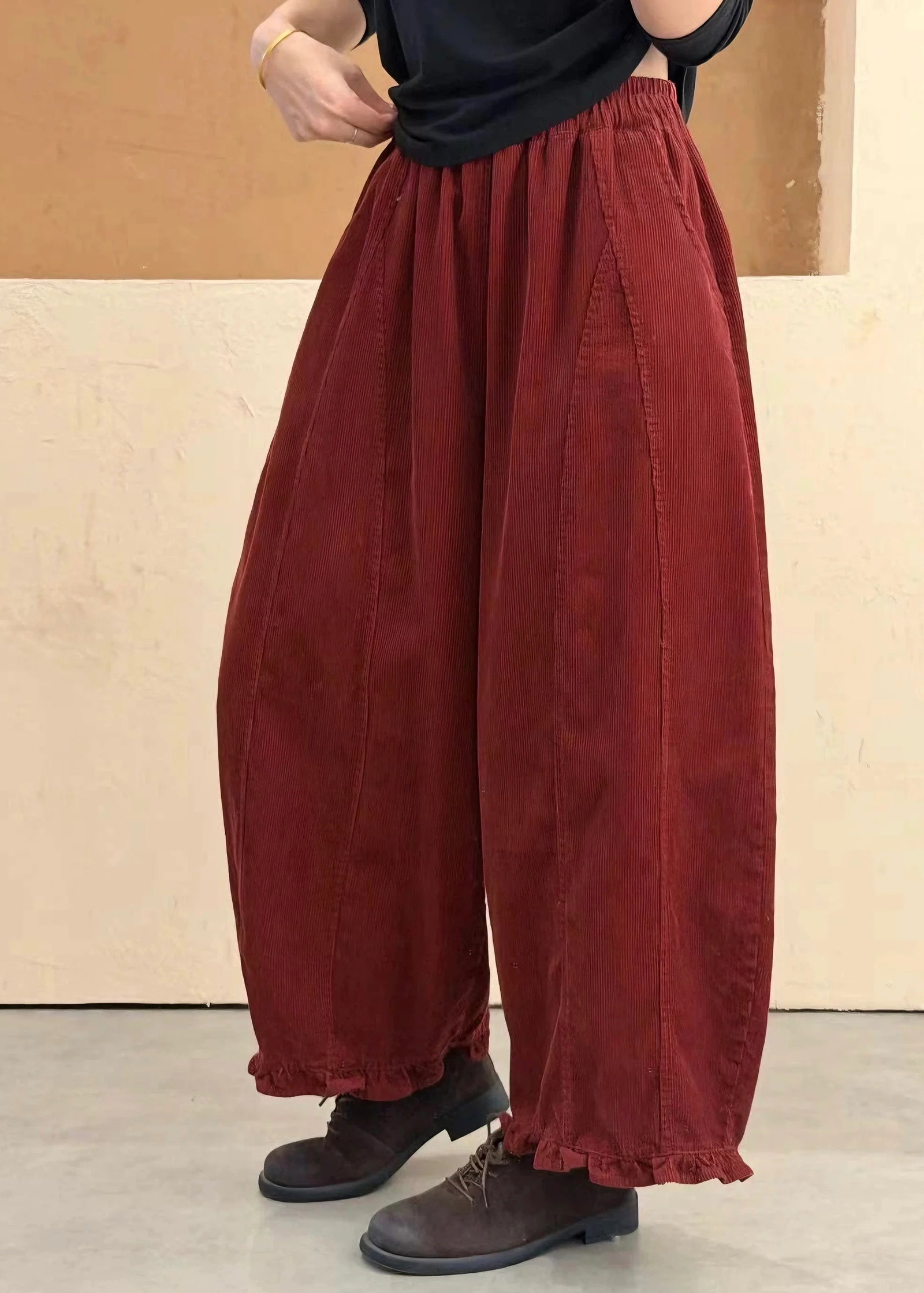 Pantalon Femme Patchwork à Poches Volants Automne 1