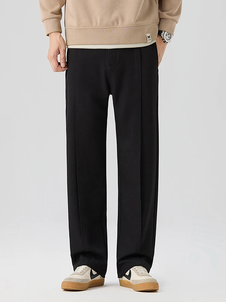 Pantalon Femme Plissé Coupe Droite Chic 8