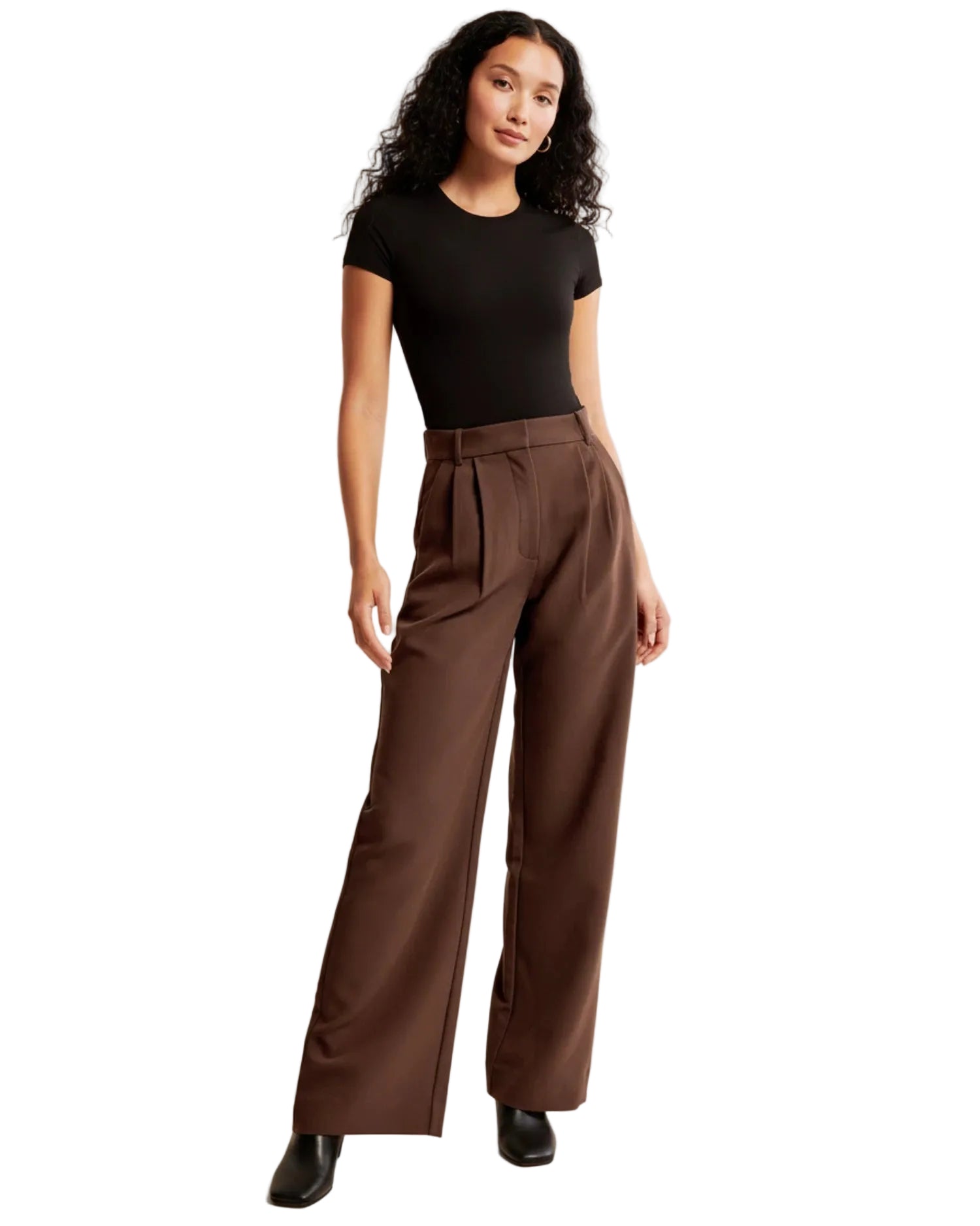 Pantalon Femme Plissé Taille Haute Ajusté Chic 10