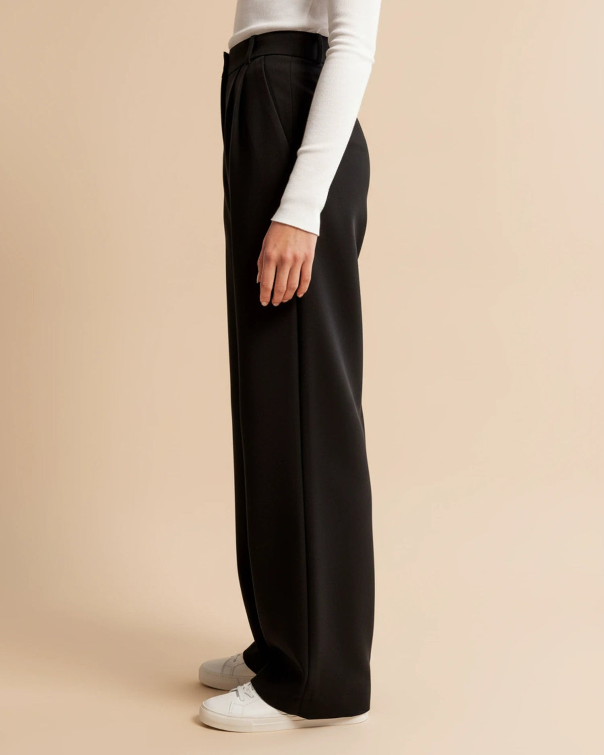 Pantalon Femme Plissé Taille Haute Ajusté Chic 7