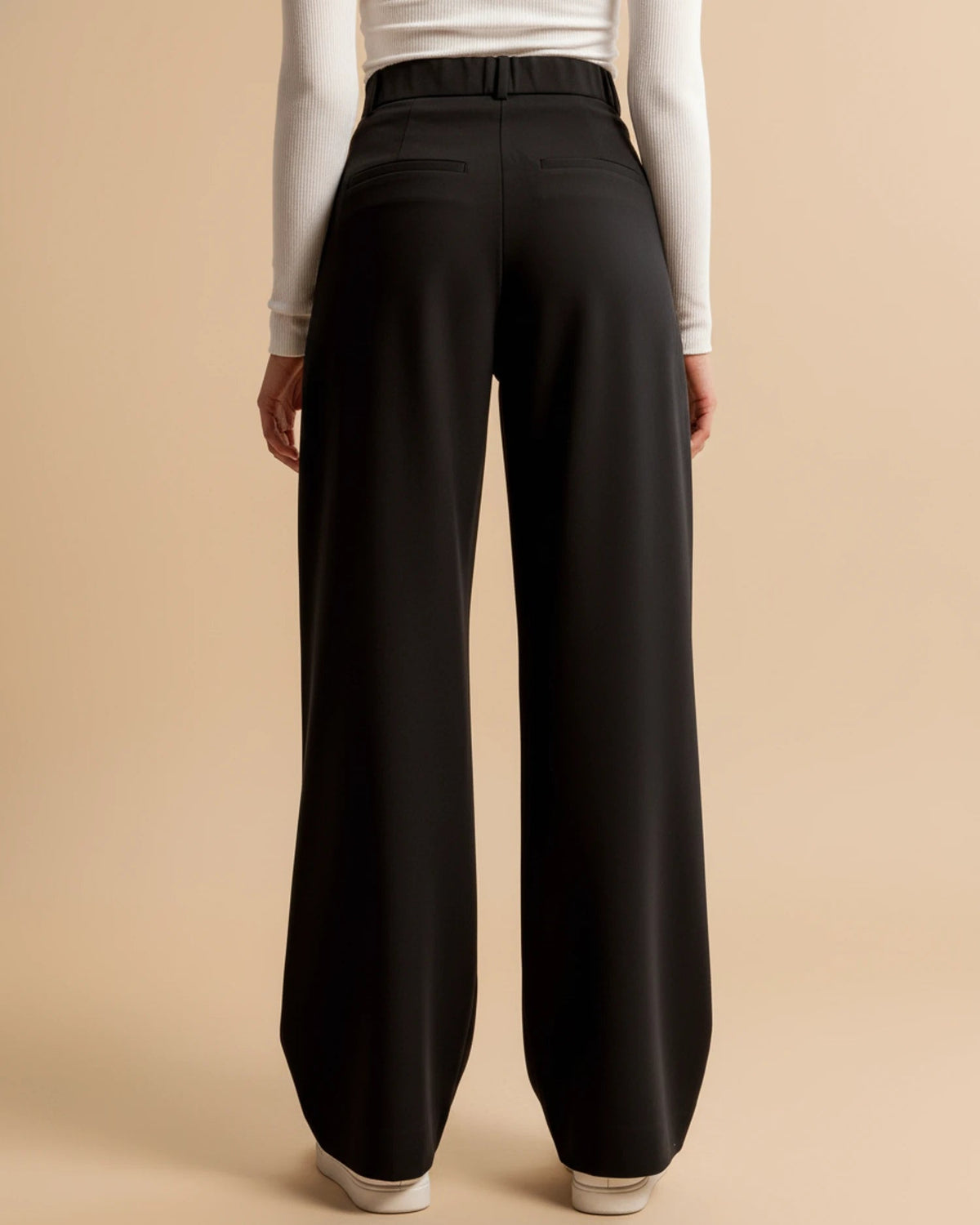 Pantalon Femme Plissé Taille Haute Ajusté Chic 8