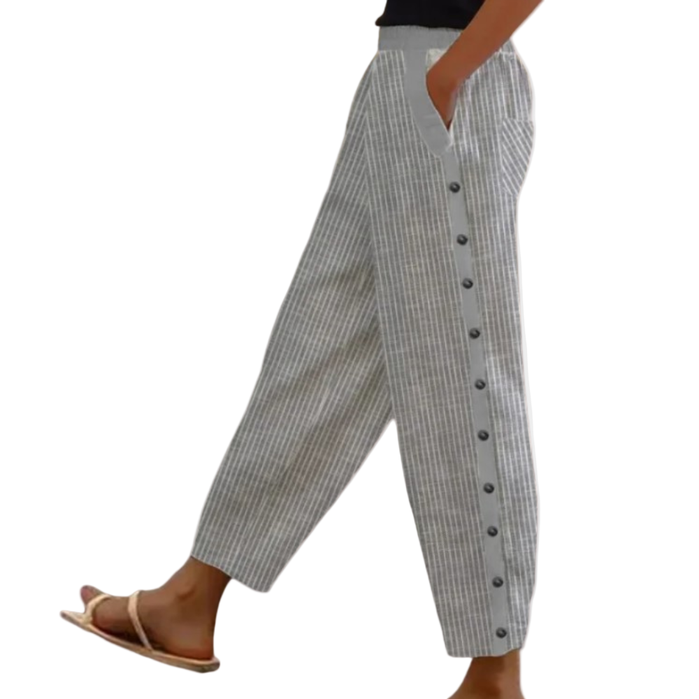 Pantalon Femme Rayé Tendance Moderne 0