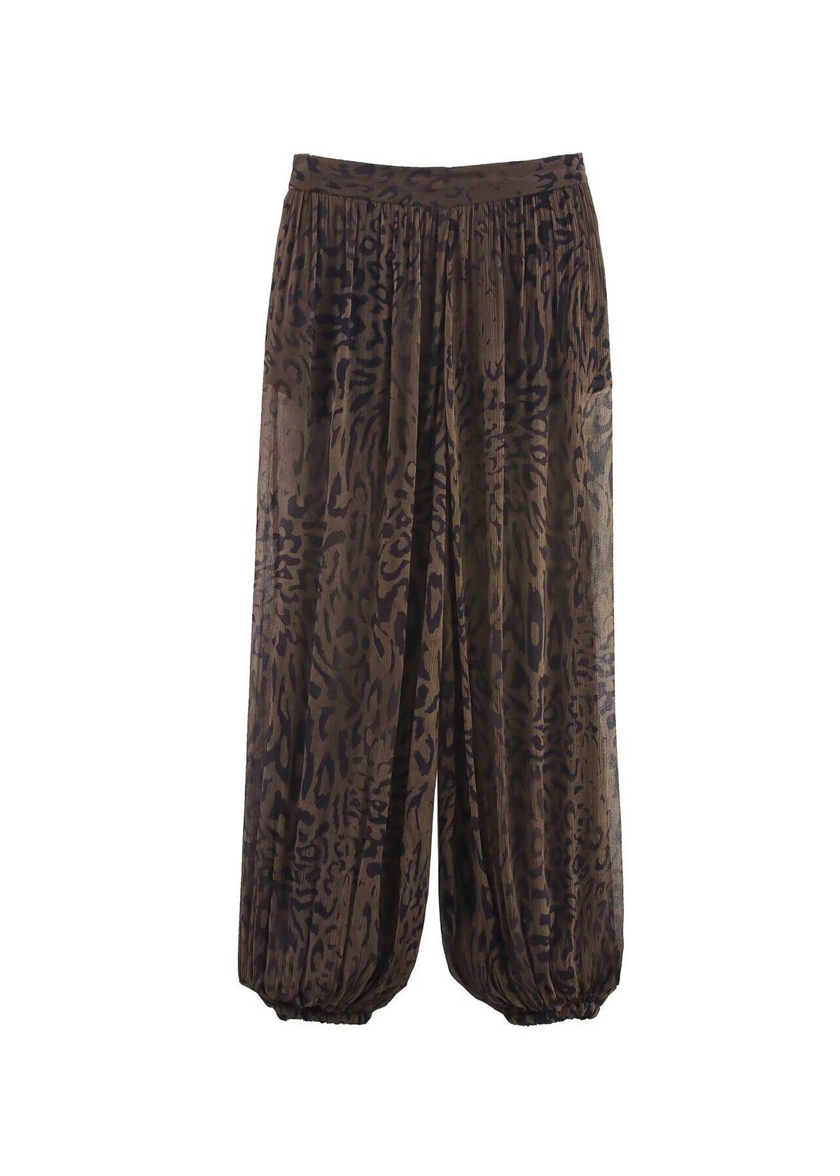 Pantalon Femme Style Lanterne Imprimé Léopard 4