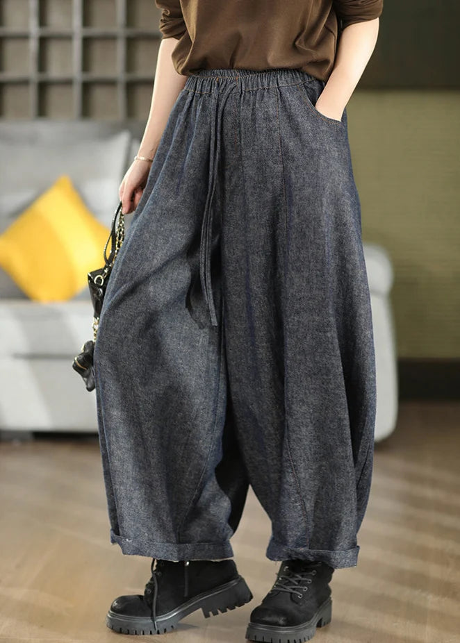 Pantalon Femme Style Lanterne Taille Élastique 3