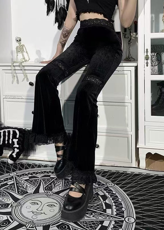 Pantalon Femme Taille Haute Patchwork Automnal 3