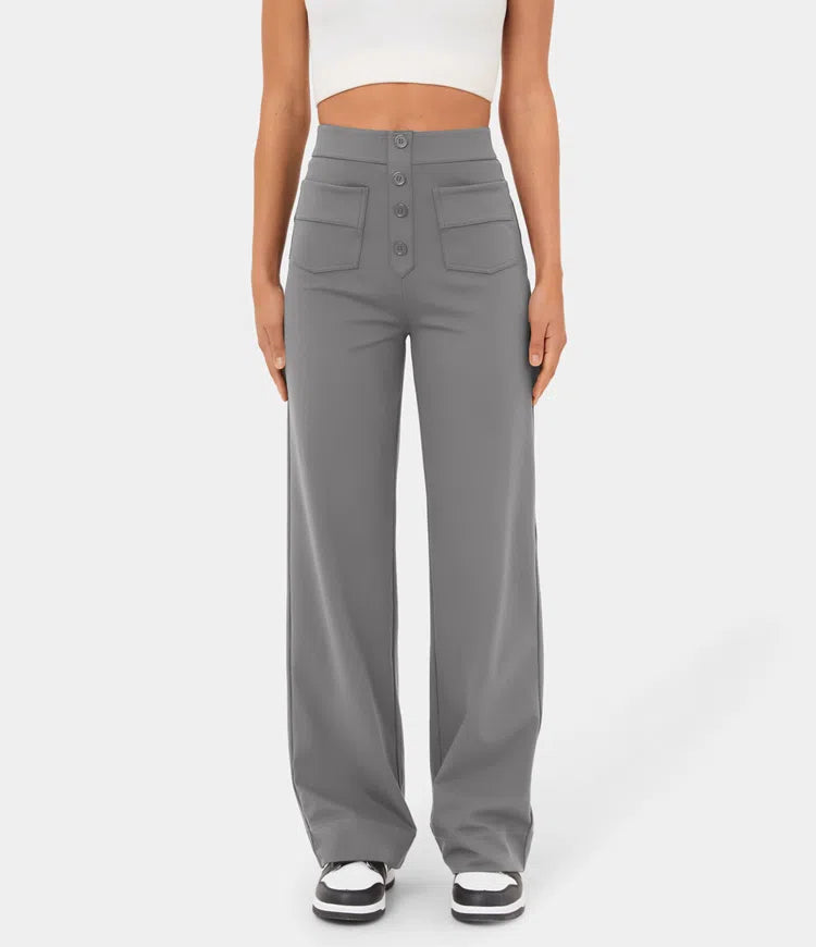 Pantalon Femme à Boutons Classique 3
