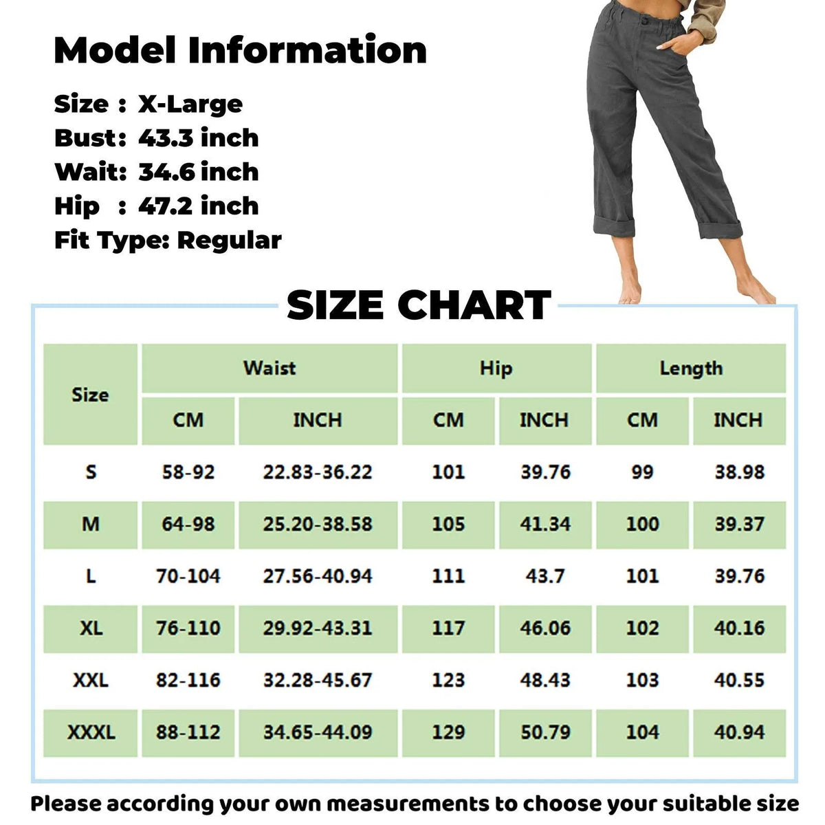 Pantalon Fluide Femme Décontracté Coton Lin 5