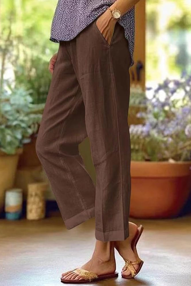 Pantalon Fluide Femme Décontracté pour Été 1