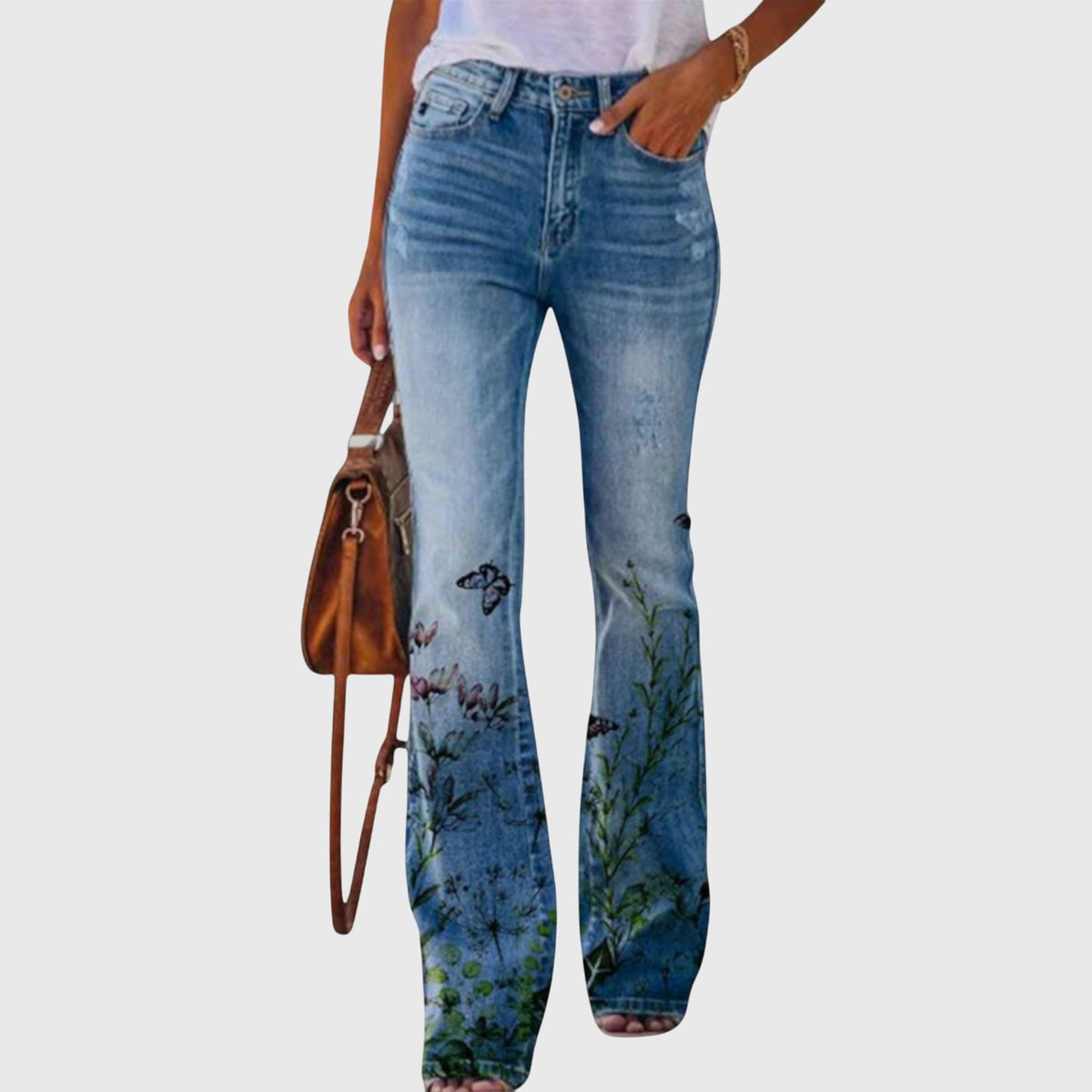 Pantalon Fluide Femme Large Floral Chic 2